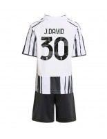 Otroške Nogometnih dresov Juventus Jonathan David #30 Domači 2025-26 Kratki rokavi (+ hlače)